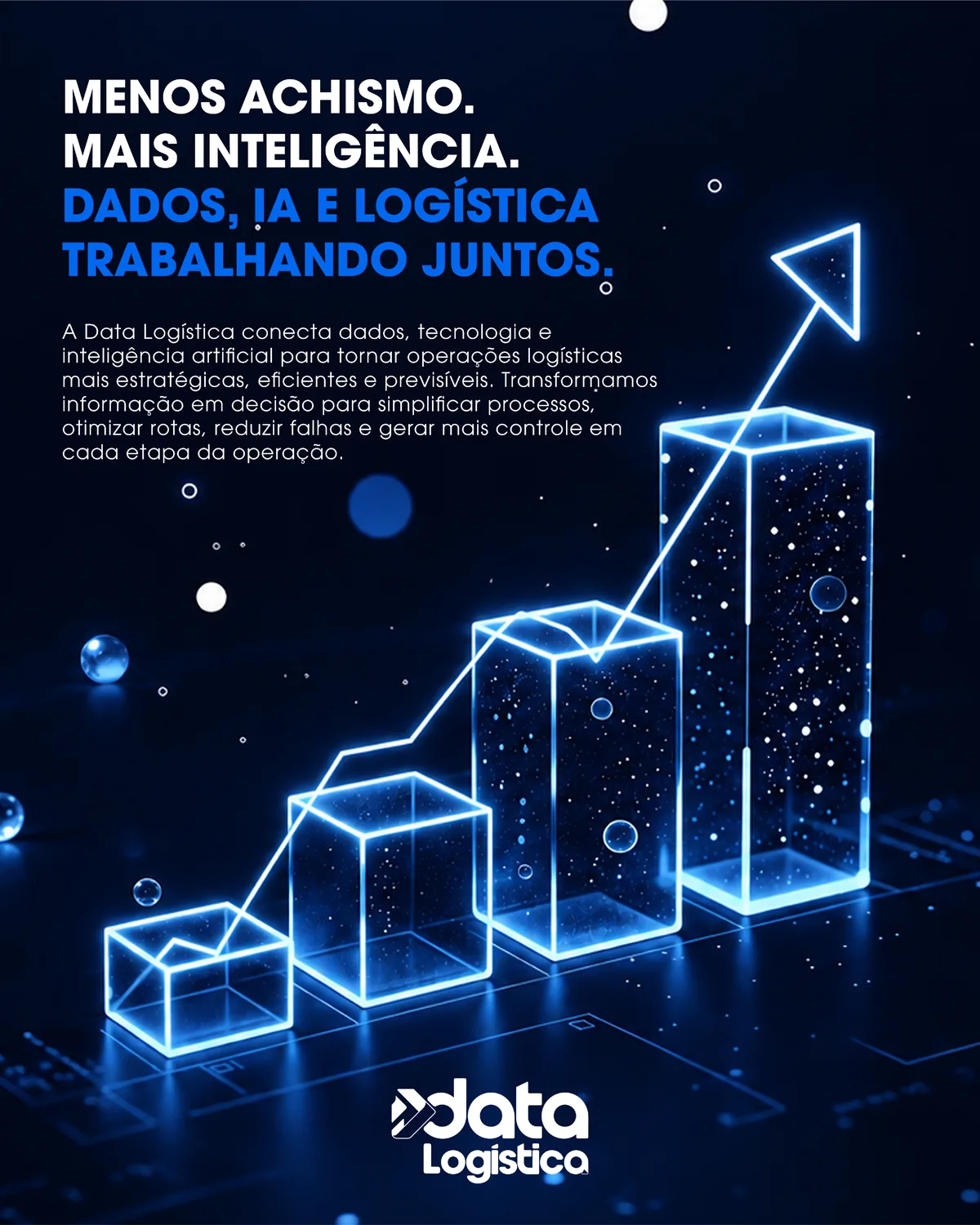 data Logística trabalha com dados e IA — decisão orientada por inteligência, não achismo